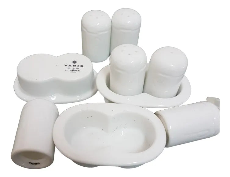 Kit 1 Saleiro E 1 Pimenteiro 1 Base Varig