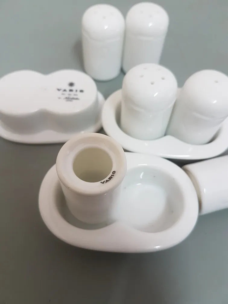 Kit 1 Saleiro E 1 Pimenteiro 1 Base Varig